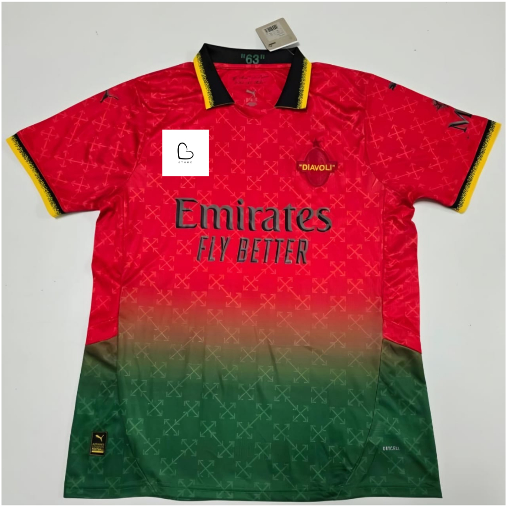 JERSEY MILAN 4th OFF WHITE 24/25 Merah