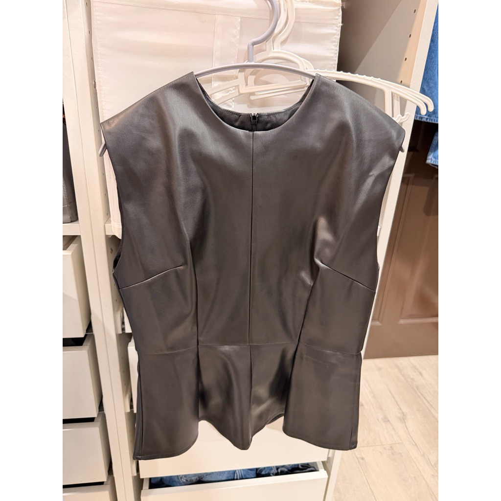 SECOND VEST JOSEPHINE ANNI KULIT LEATHER HITAM
