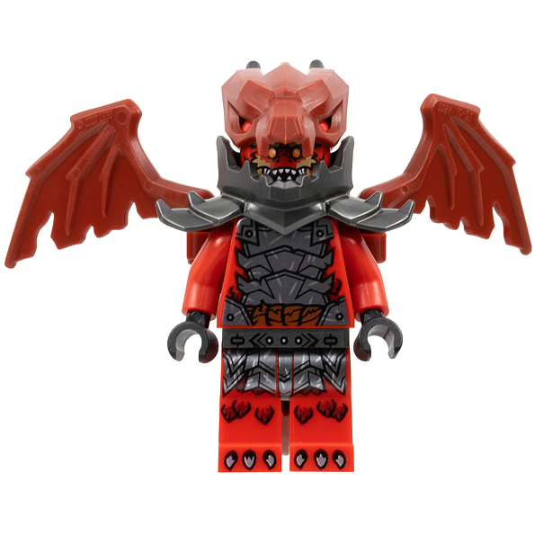 Lego Minifigure - njo0931 - Dragonian Warrior - Open Mouth with Teeth Parted, Dragon Backpack (ACC+)