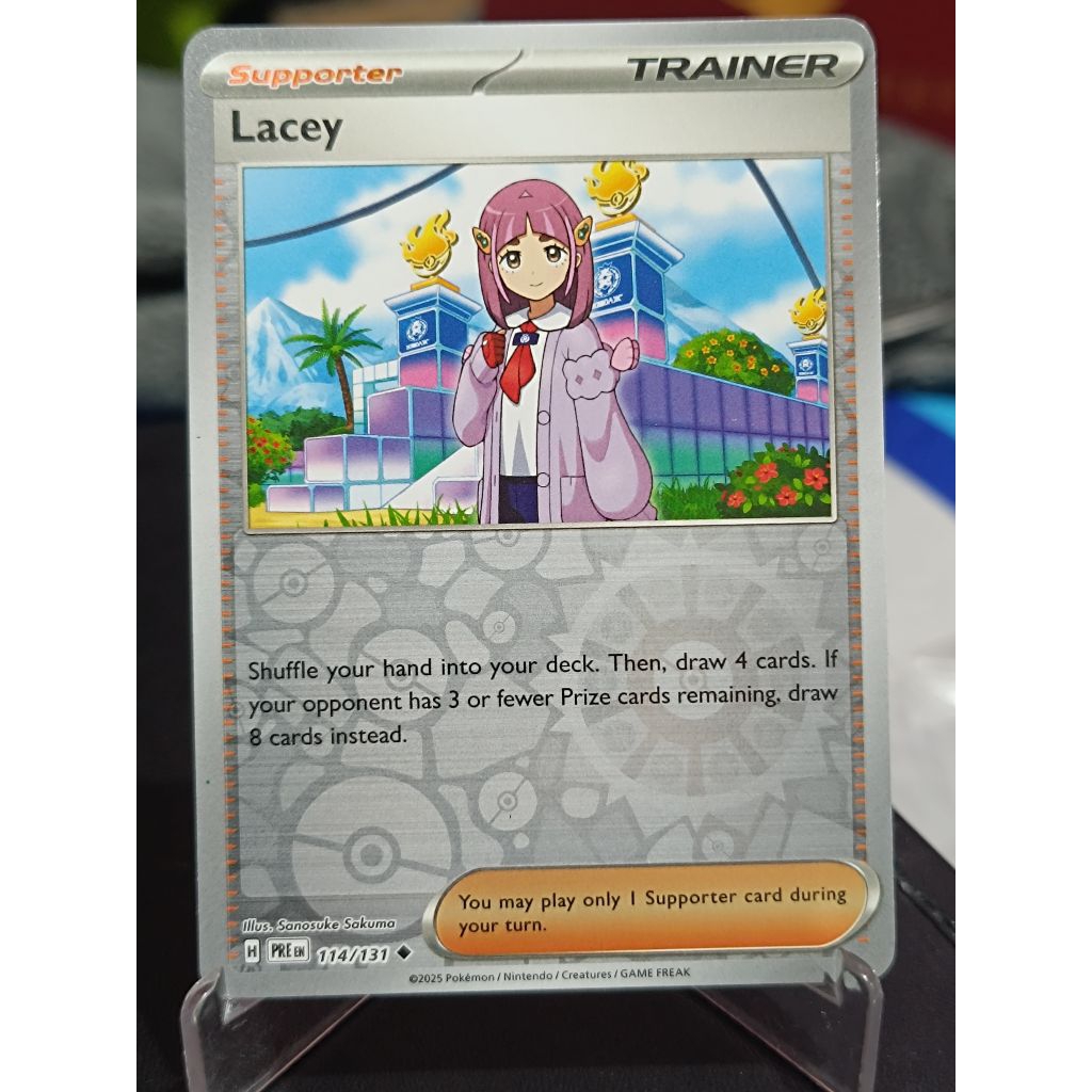 kartu pokemon TCG ori trainer Lacey / Tara reverse holo