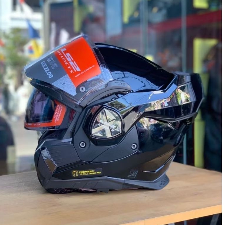 HELM LS2 ADVANT MODULAR BLACK GLOSSY ORIGINAL