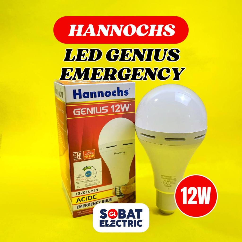 Lampu LED Hannochs Genius 12 Watt (Emergency Magic Lamp)