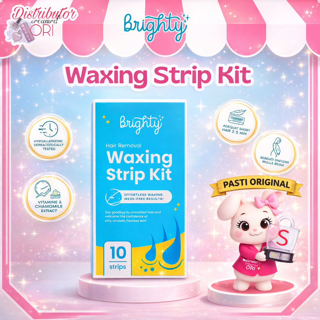 Brighty Hair Removal Waxing Strip Kit Mencabut Bulu Tanpa Sakit Menghaluskan Dan Melembutkan Kulit K