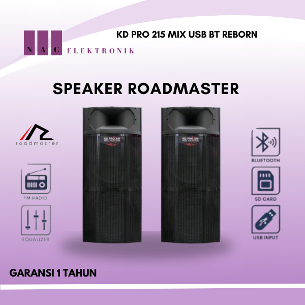 Roadmaster KD PRO 215 MIX USB BT REBORN GARANSI RESMI