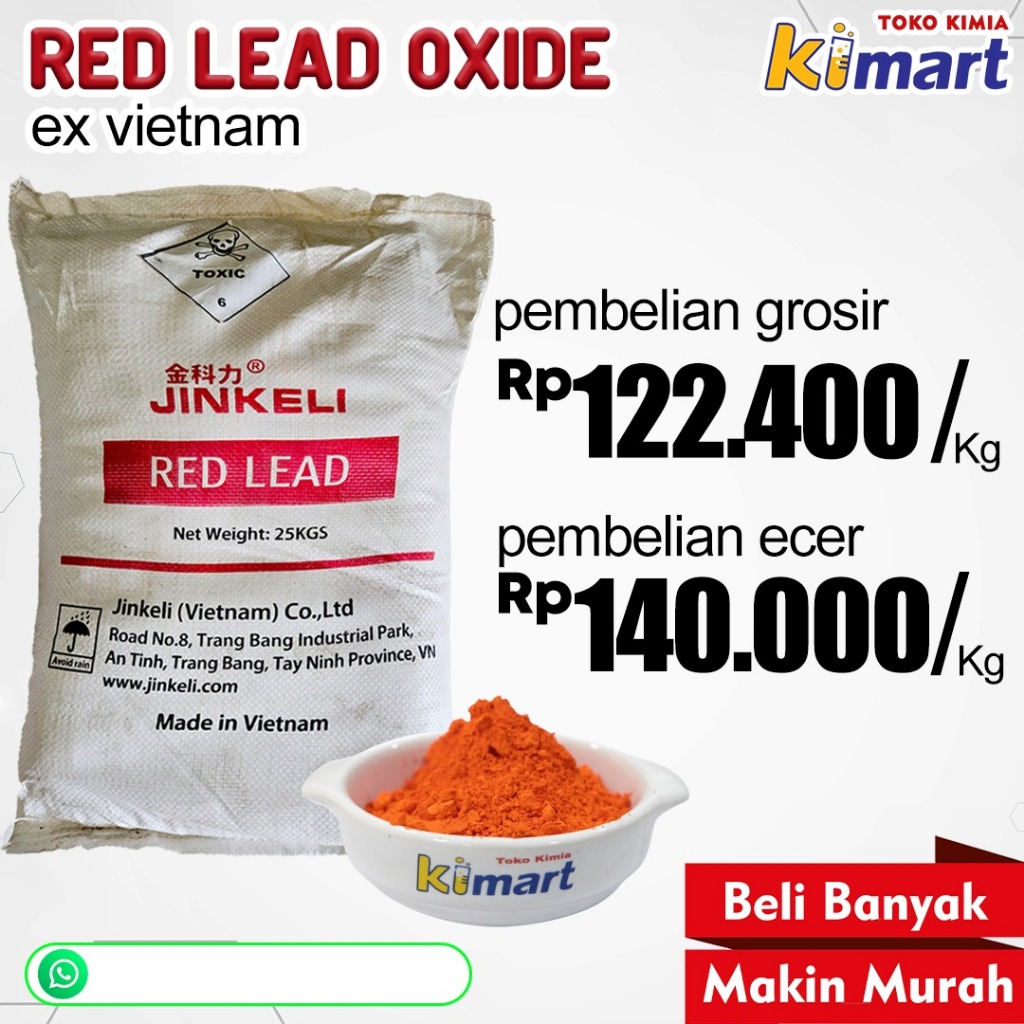 Red Lead oxide powder  ex vietnam @1 kg @500gr