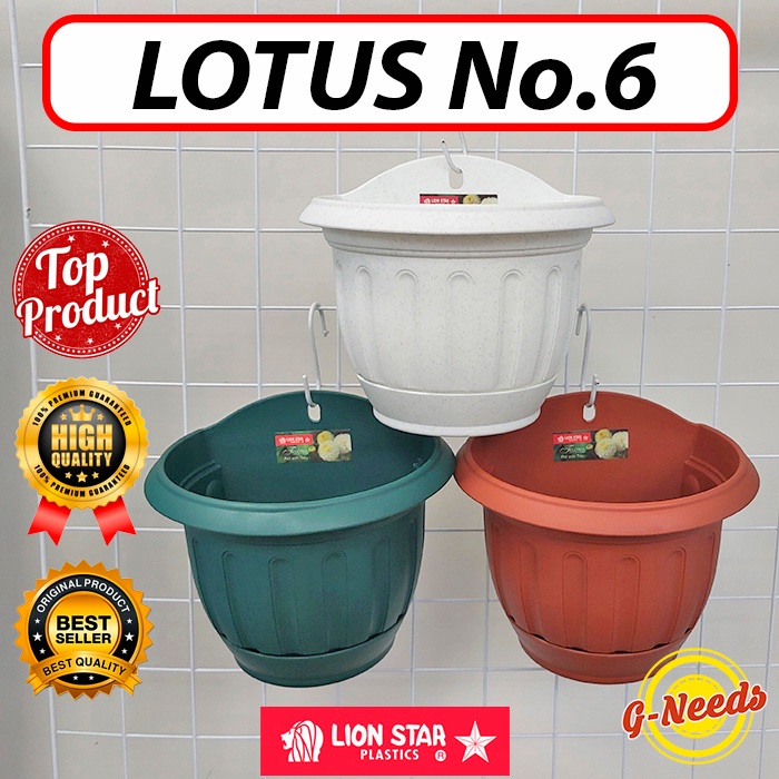 Pot LOTUS No.6 Lion Star Tempel / Pot Dinding / Pot Vertical Garden
