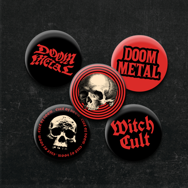 Pin Bros Band Doom Metal Sludge Metal / Pin Button Band