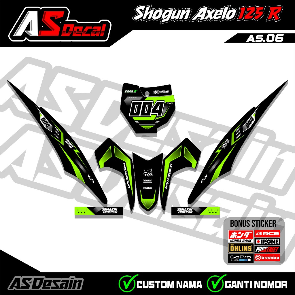 Stiker Striping Rbt Decal Motor Suzuki Shogun Axelo 125 R Variasi Rbt Bebek Modifikasi AS.06