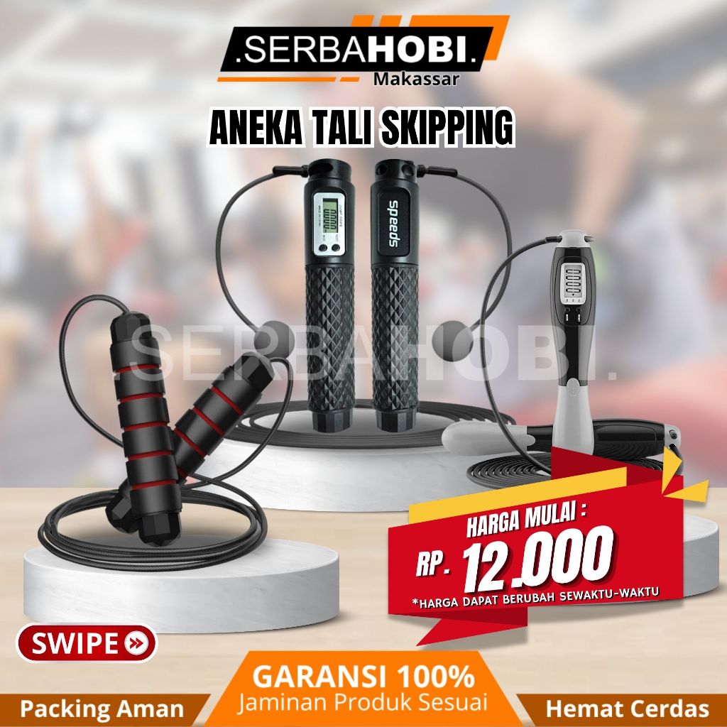 Tali Skipping Olahraga / Tali Skipping Tebal / Skipping Rope / Tali Skipping Dengan Penghitung Otoma