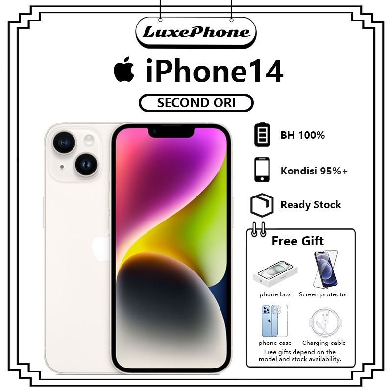 IP 14 iPhone 14  128GB/256GB/512GB Second Inter WIFI ONLY Dikirim dari Indonesia