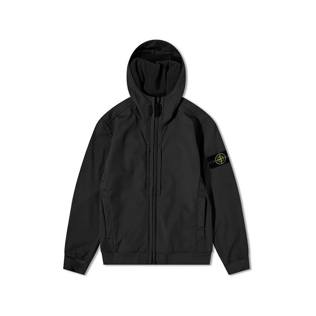 Stone Island Hoodie Jacket Softshell-R Black Cika