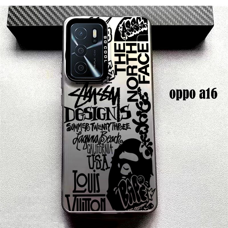 CASE IMD HYBRID PLATE HOLOGRAM OPPO A16 (BAPE) Ap Case Terbaru softcase dan hardcase IMD HOLOGRAM - 
