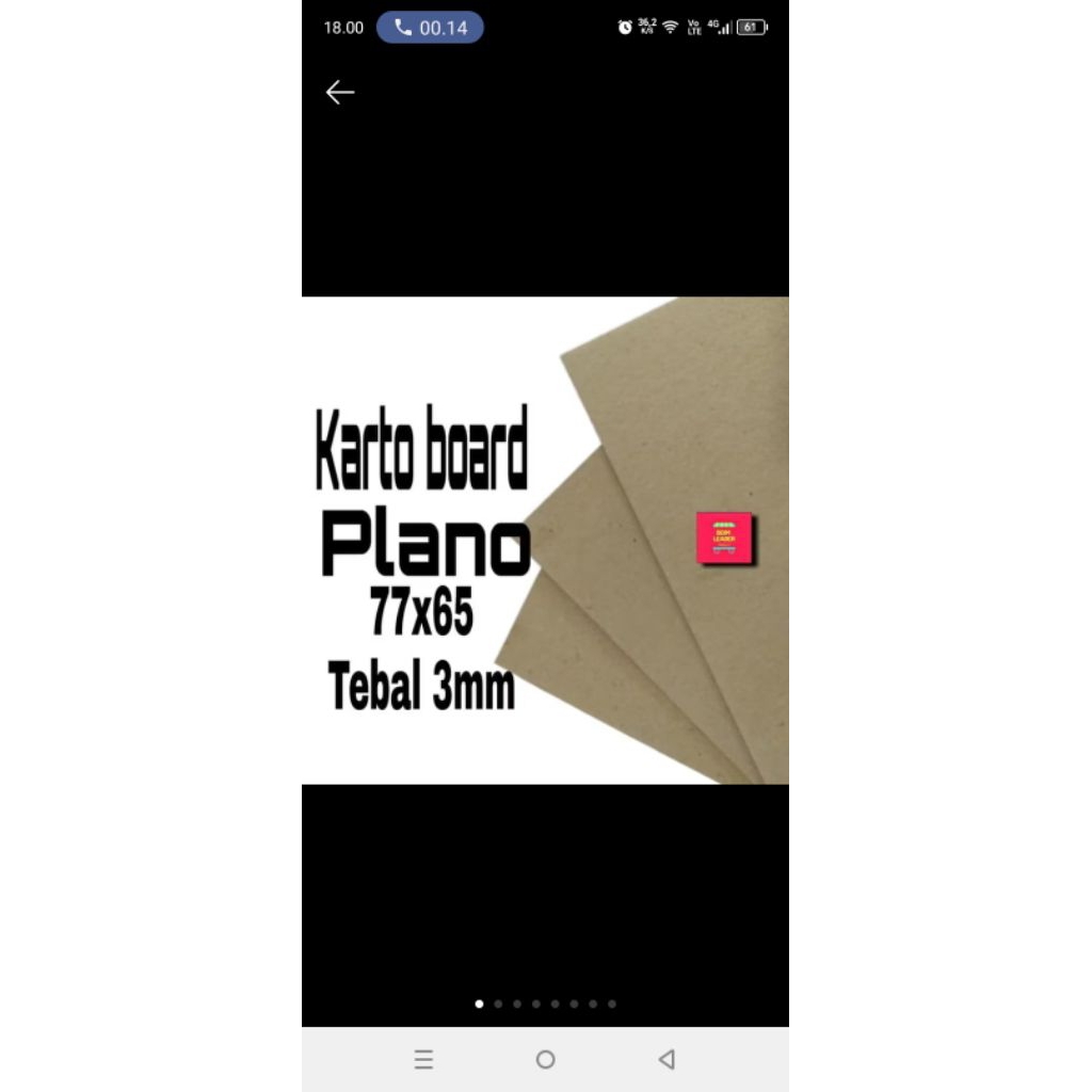 karton board 3 mm Plano stok banyak