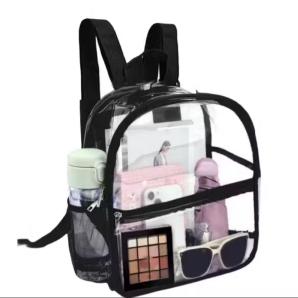 TAS TRANSPARAN WANTA*TAS*TRANSPARAN PVC/PASHION WANITA/TAS RANSEL WANITA/TAS Mutipugsi tahan AIR SEK