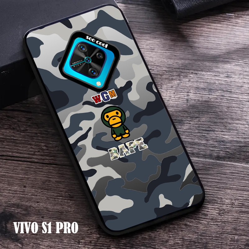 CASE IMD HYBRID PLATE HOLOGRAM VIVO S1 PRO (BAPE) Ap Case Terbaru softcase dan hardcase IMD HOLOGRAM