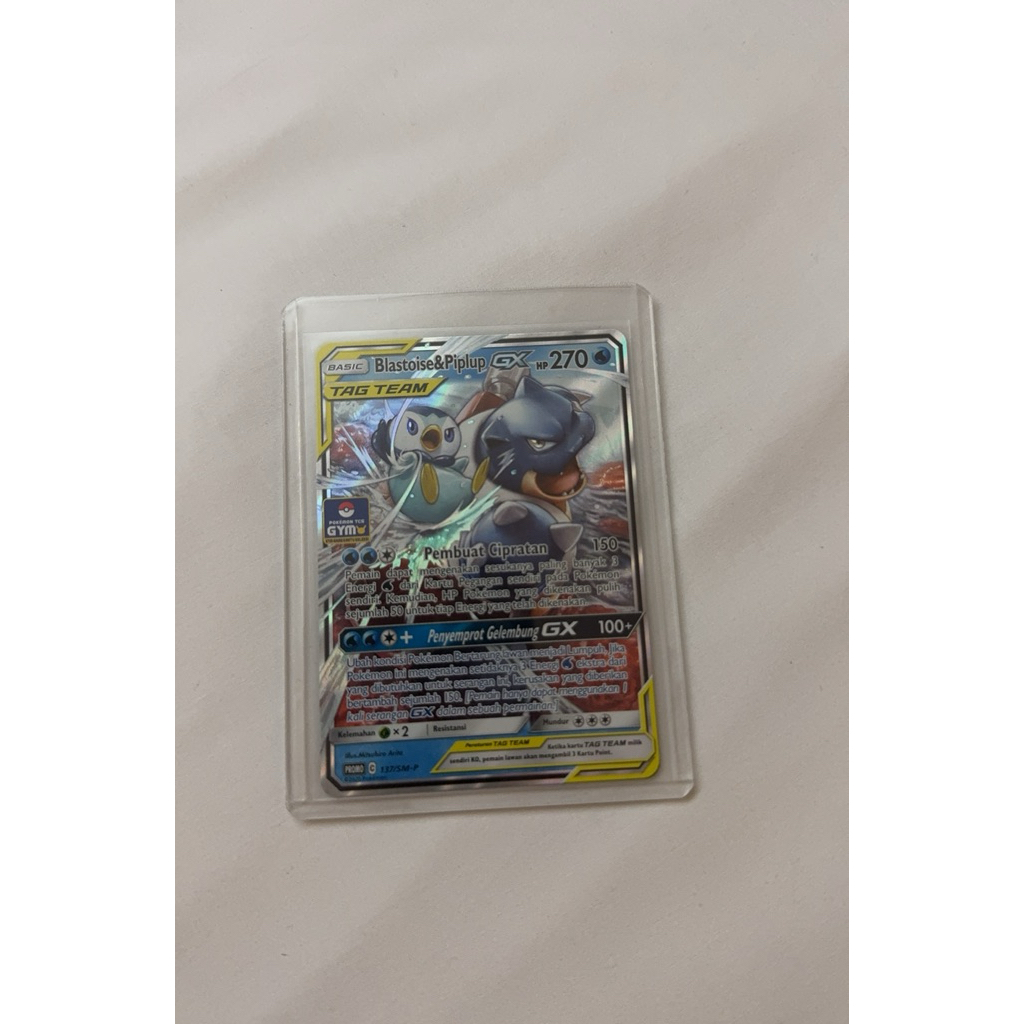 Blastoise&Piplup Gx Tag team Pokemon gym SM-P