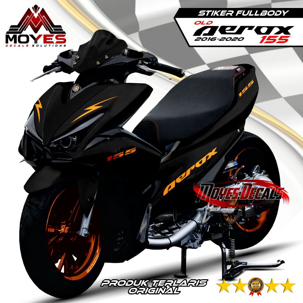 Decal Aerox 155 Old Full Body - Stiker Motor Aerox 155 Old Full Body Motip Polos List 1