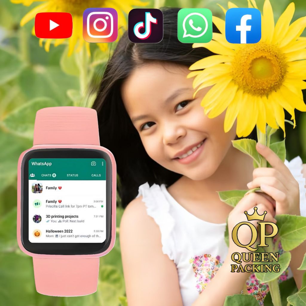 Jam Tangan Pintar Android Smartwatch Anak Anak Dewasa Pria Wanita Elegan Anti air