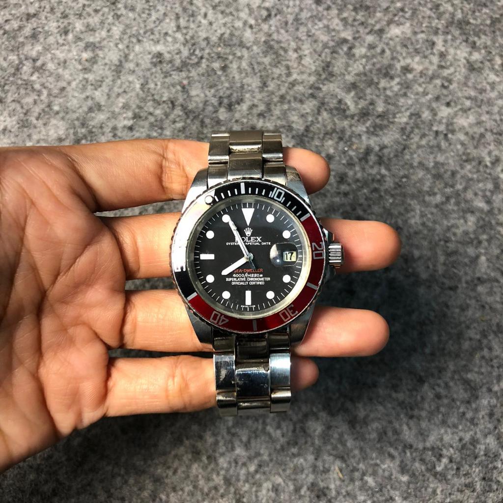 Jam tangan second rolex automatic hitam premium