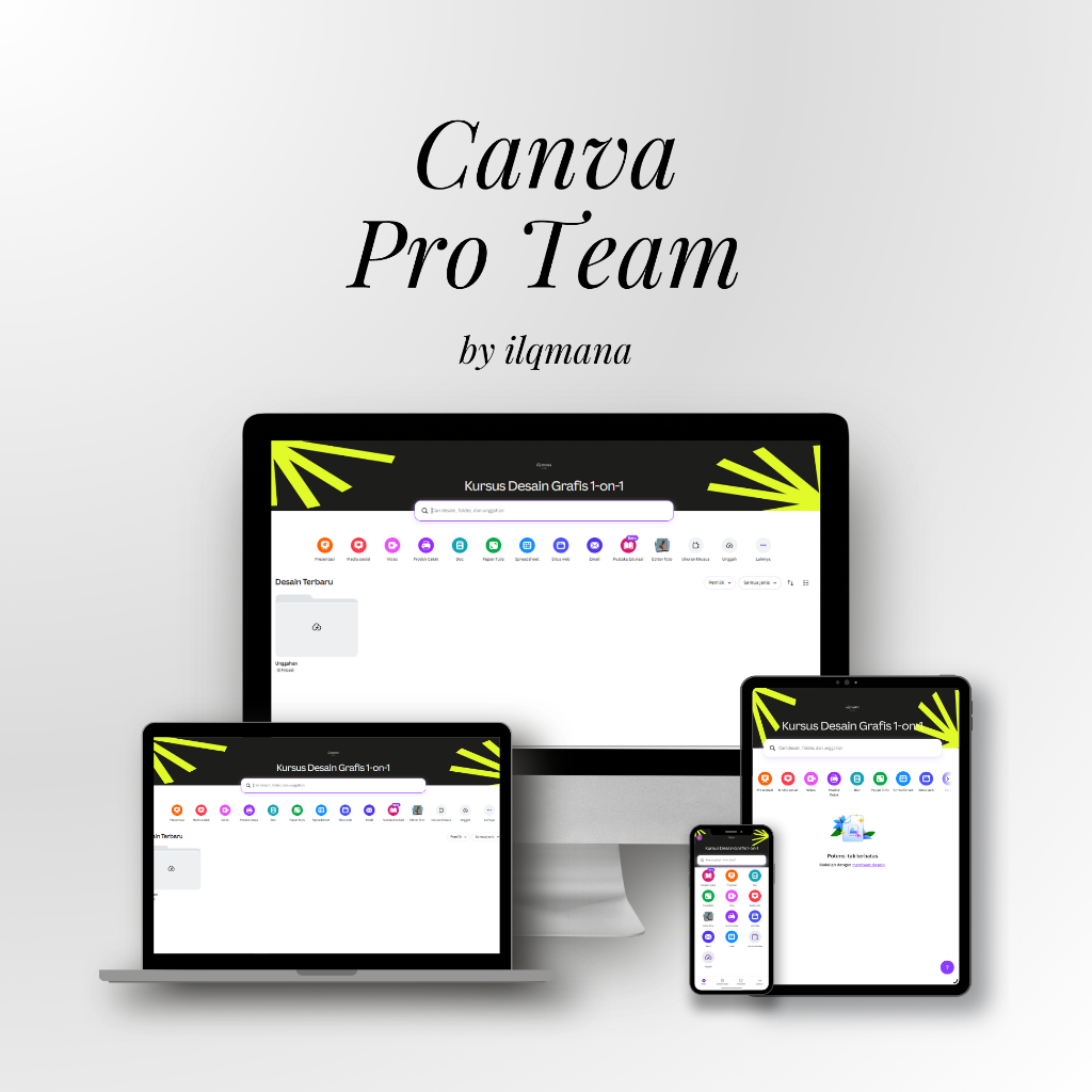 [FULL AKSES] 420.000+ Template Desain Canva Premium - Paket Pro Team by ilqmana - Legal & Garansi Pe