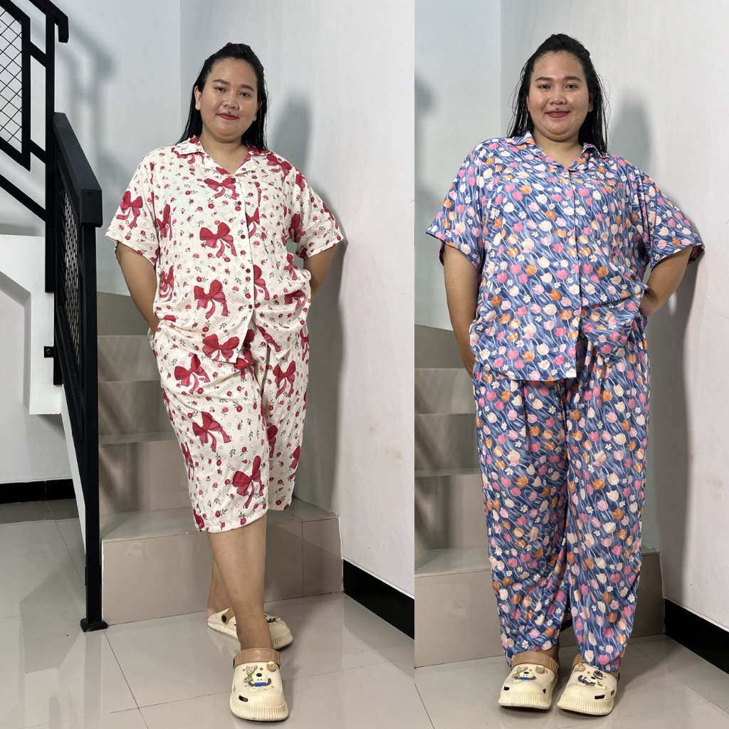 SETELAN SUPER JUMBO LD 140 BUSUI/PIYAMA RAYON/BAJU TIDUR WANITA