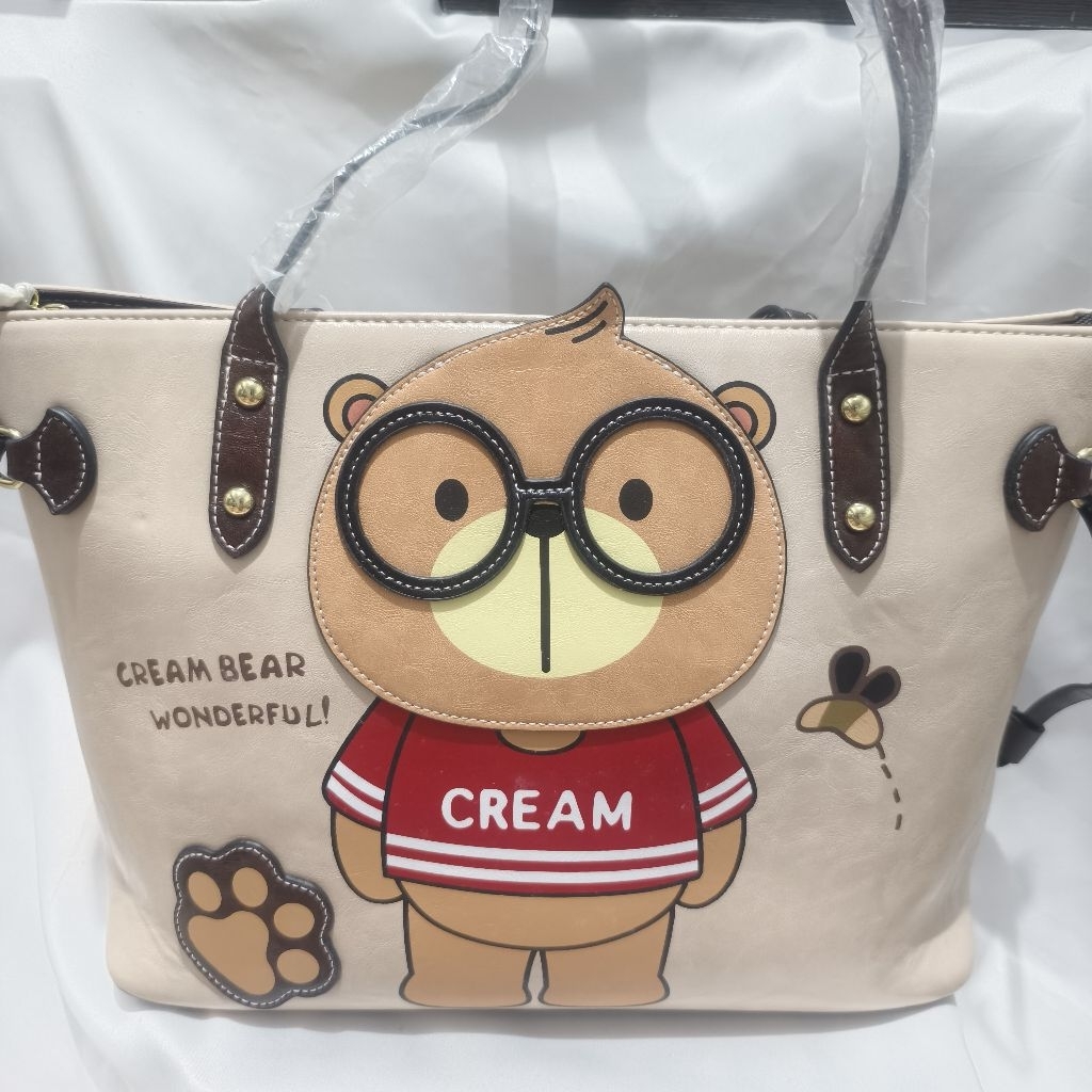 TAS WANITA CREAM BEAR
