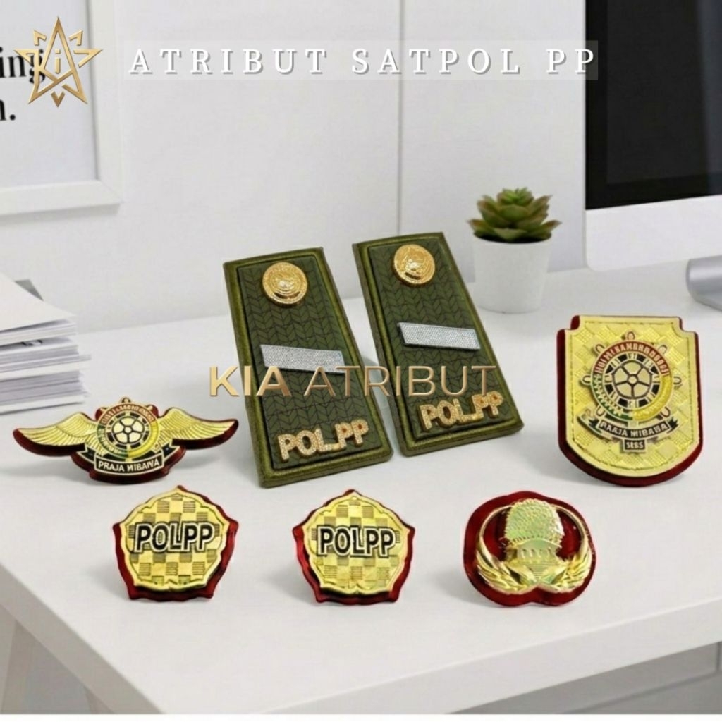 PAKET ATRIBUT SATPOL PP PREMIUM LUXURY - SET PANGKAT POL PP 2A/2B/2C/2D LUXURY