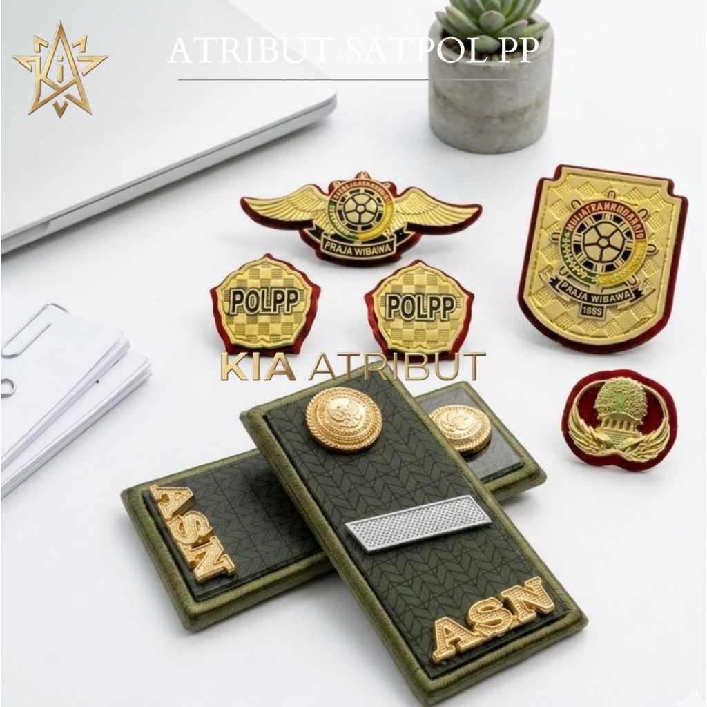 ATRIBUT SATPOL PP - POL PP PREMIUM LUXURY - SET PANGKAT PPPK POL PP LUXURY