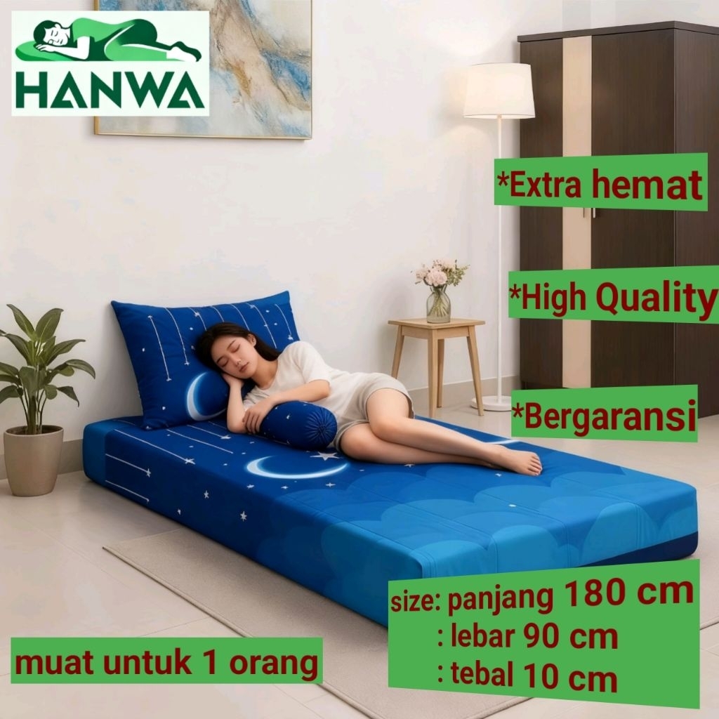 kasur busa premium density 26 ukuran  180x90x10 cm muat untuk 1 orang, cocok untuk di kamar tidur,te