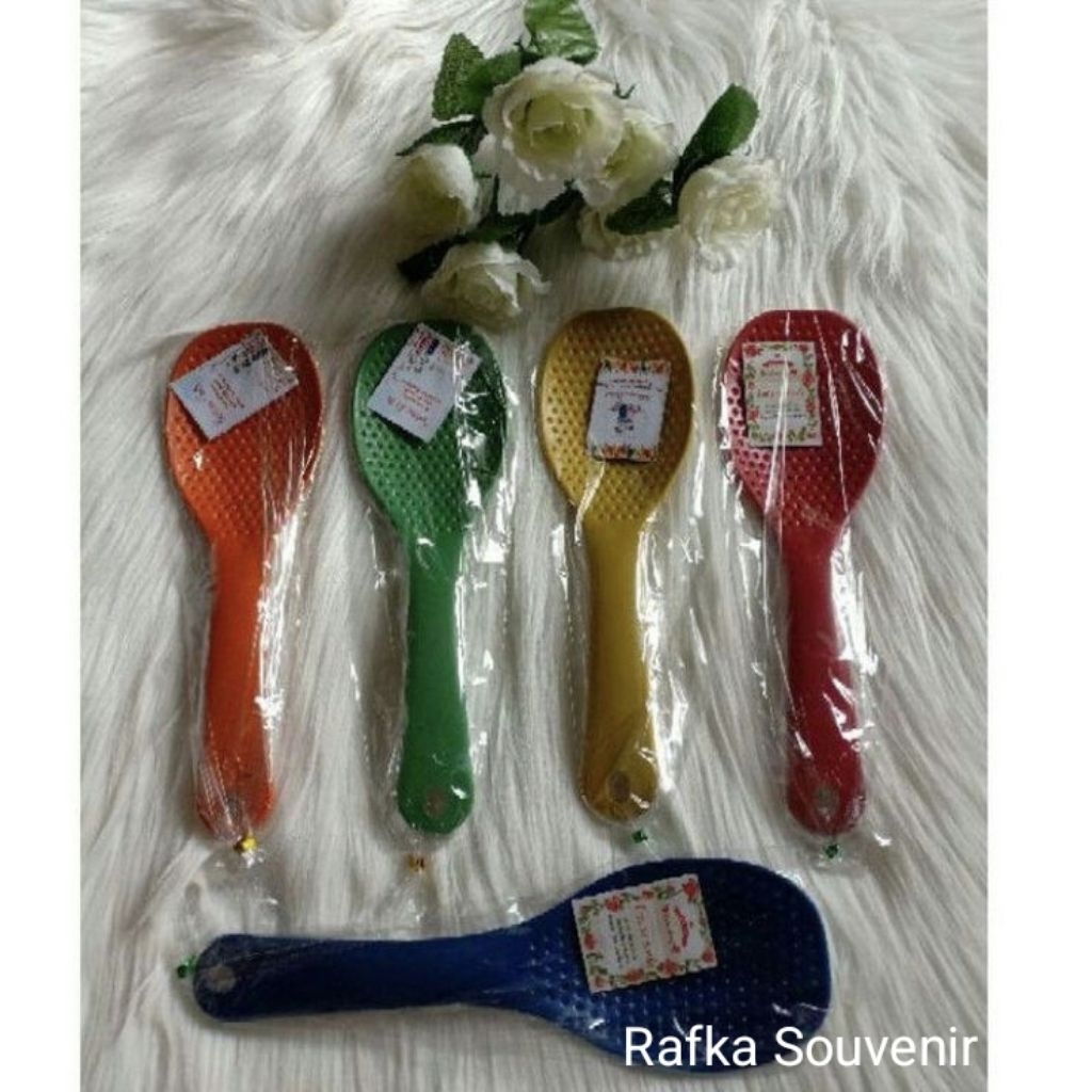 souvenir 100 pcs centong tebal kemasan plastik souvenir pernikahan centong nasi  centong megicom