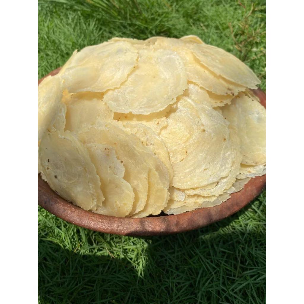NEW 1Kg EMPING MELINJO BESAR TIPIS/Emping melinjo per 4-5 biji melinjo/Emping melinjo mentah tipis/E