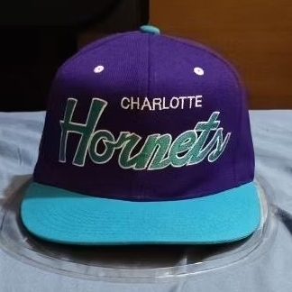 Topi vintage Charlotte Hornets Tosa, Snapback osfm, Bootleg vintage. Rare collectiable.