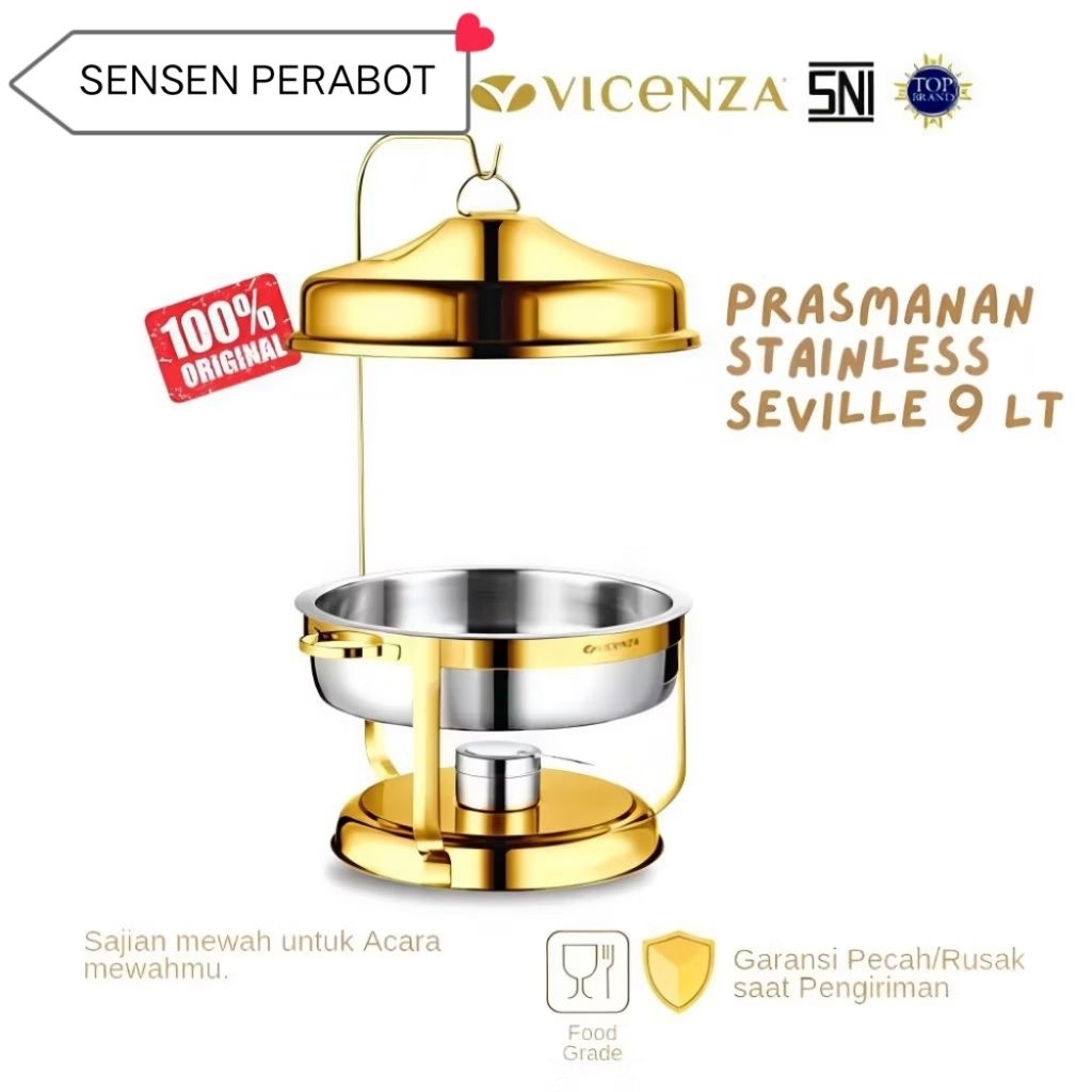 (FREE PACKING KAYU) PRASMANAN GANTUNG STAINLESS  VCF-02 VICENZA 100% ORIGINAL