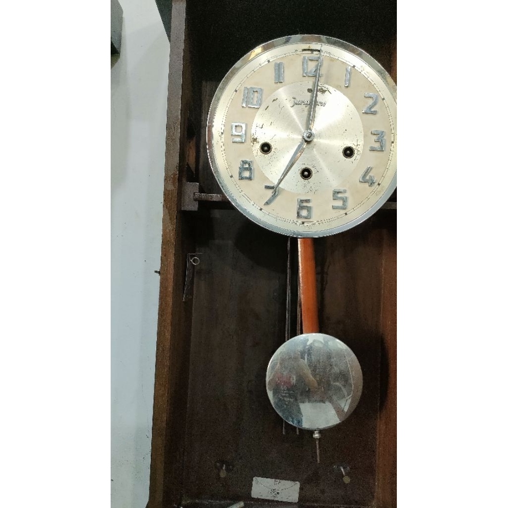 jam dinding junghans full original mekanis perempatan lobang 3