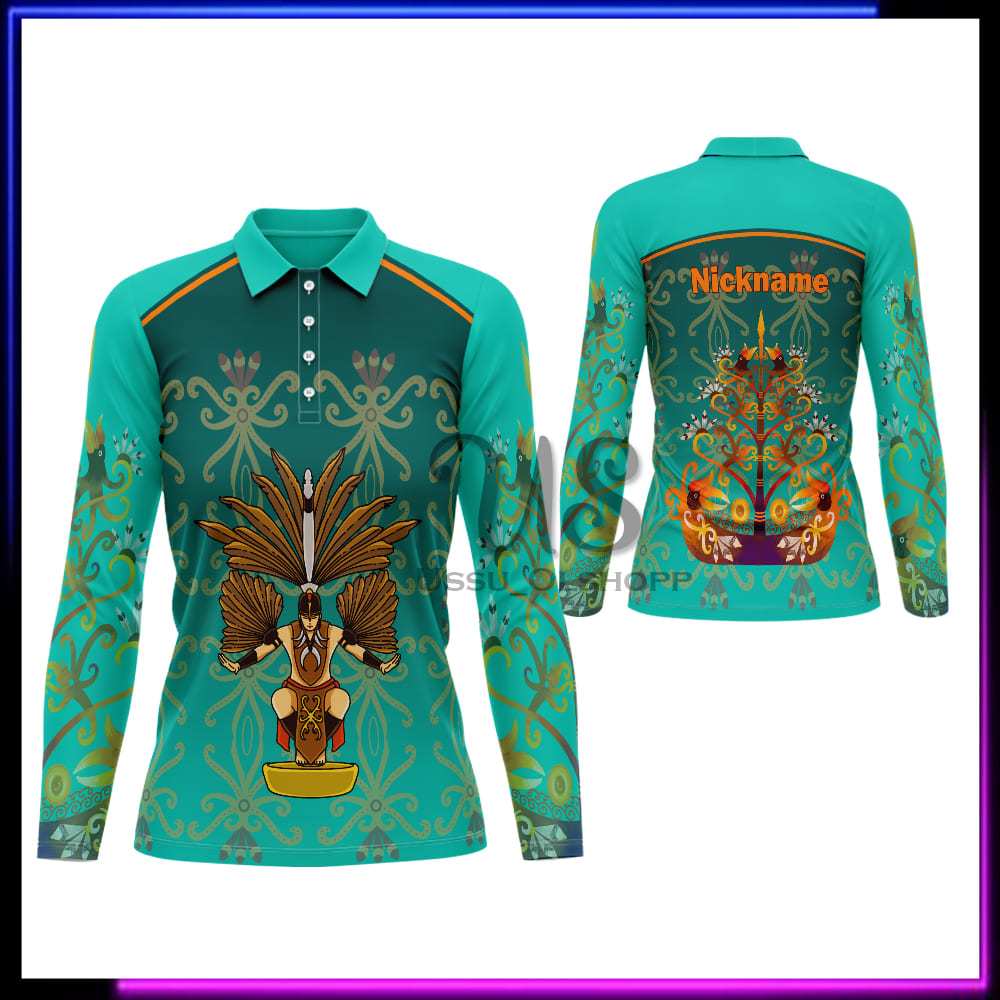 Baju Batik Dayak  / Jersey Motif Dayak Batang Garing Dewasa Anak / Kaos Khas Kalimantan Tengah