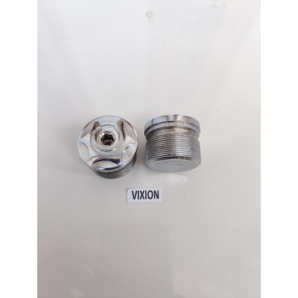 Baut Tutup As Shock Depan Vixion New Vixion Old nva nvl Set Kanan Kiri Besi Padat Costum Bubut Krum