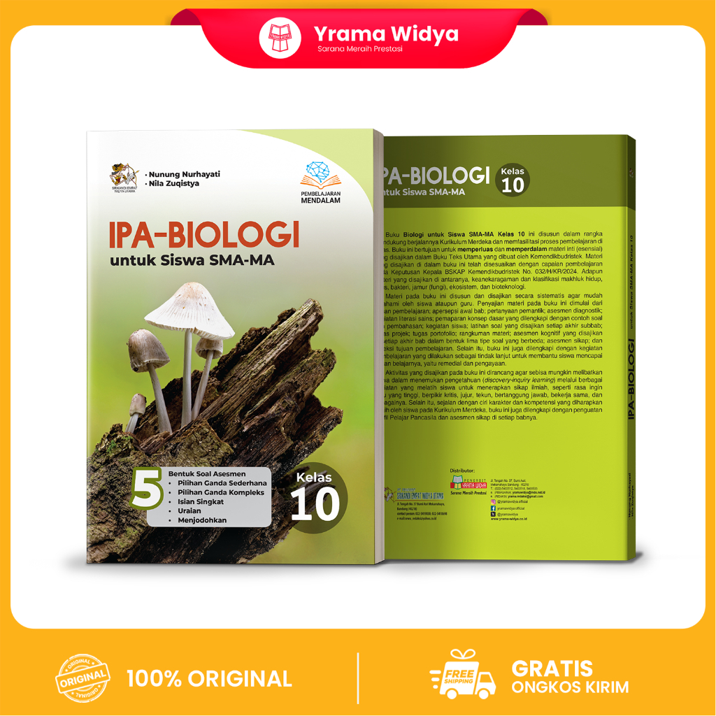 Yrama Widya - Buku Paket IPA-Biologi SMA Kelas 10 - Nunung | Kurikulum Merdeka Pembelajaran Mendalam