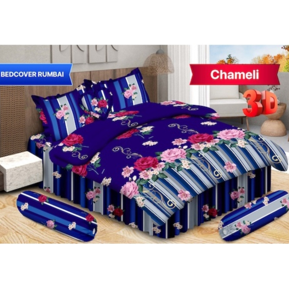 [ BISA COD ] BEDCOVER SET BONITA 3D RUMBAI / RAMPLE - CHAMELI