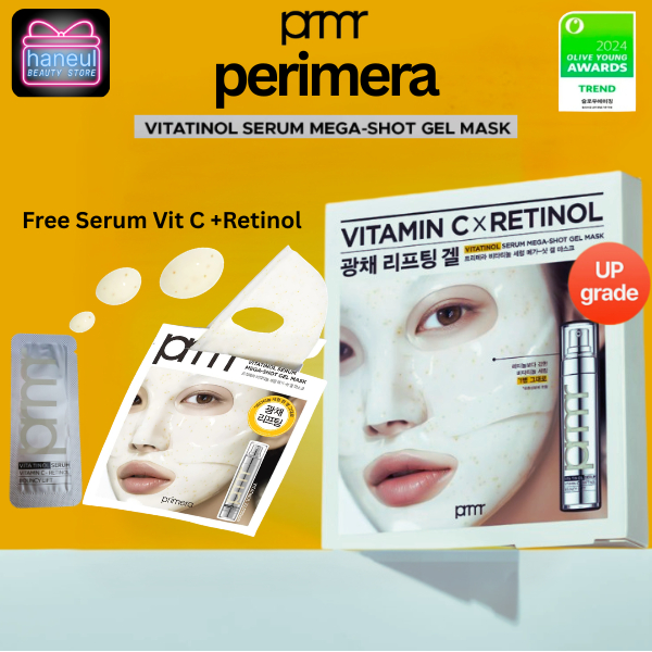 [ORI KOREA EXP2028] PRIMERA Vitanol Serum Mega Shot Gel Mask Bouncy Lifting Vitamin C Retinol