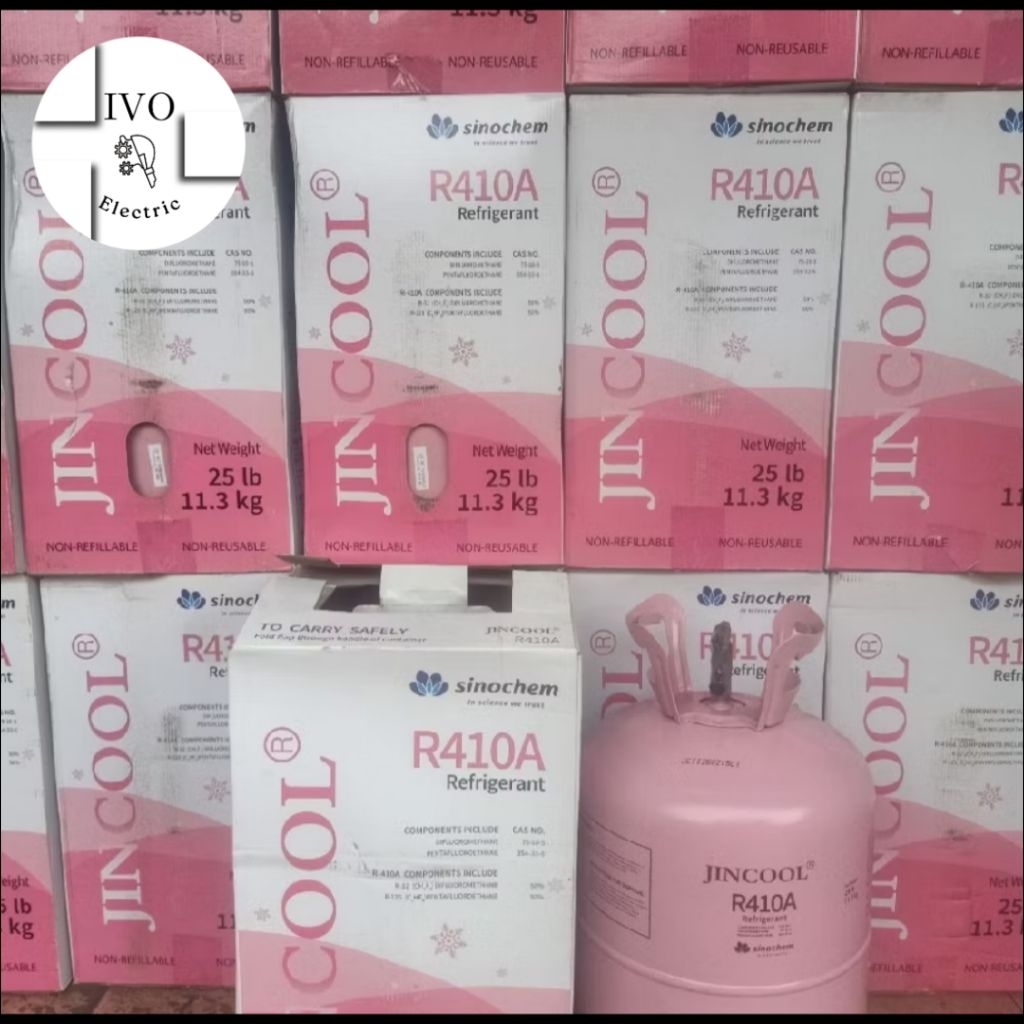 refrigerant R410/R 410/R410A jincool isi 11,3 kg segel pabrik