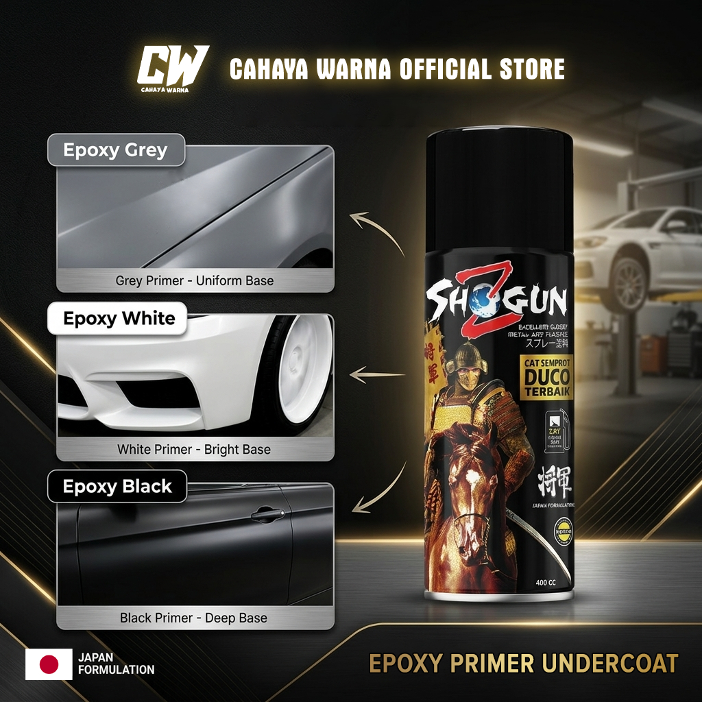 Cat Pilox Shogun Z Paint Epoxy Undercoat - Cat Dasar Anti Karat dan Tahan Bensin | Shogun Z Duco Epo