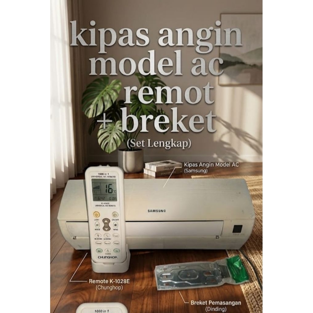 Kipas Angin Model AC Portable Hemat Listrik Putih