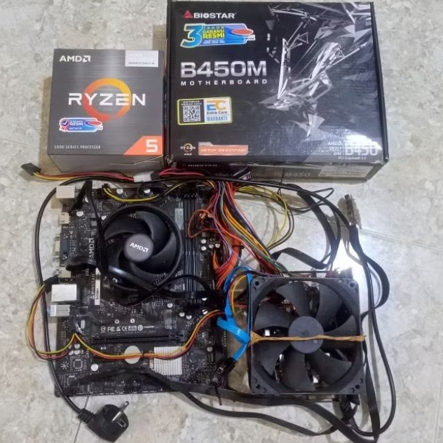ryzen 5 5600g processor mobo bonus psu +fan paket bundle
