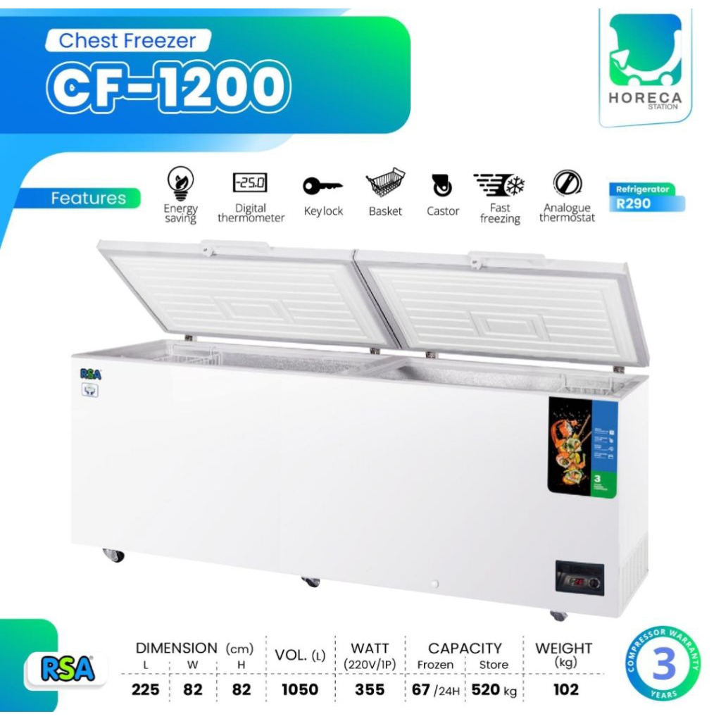 BOX FREEZER RSA 1050LITER CF-1200 CHEST FREEZER RSA 1050 LITER CF1200 BOX FREEZER RSA 1050 LITER CF 