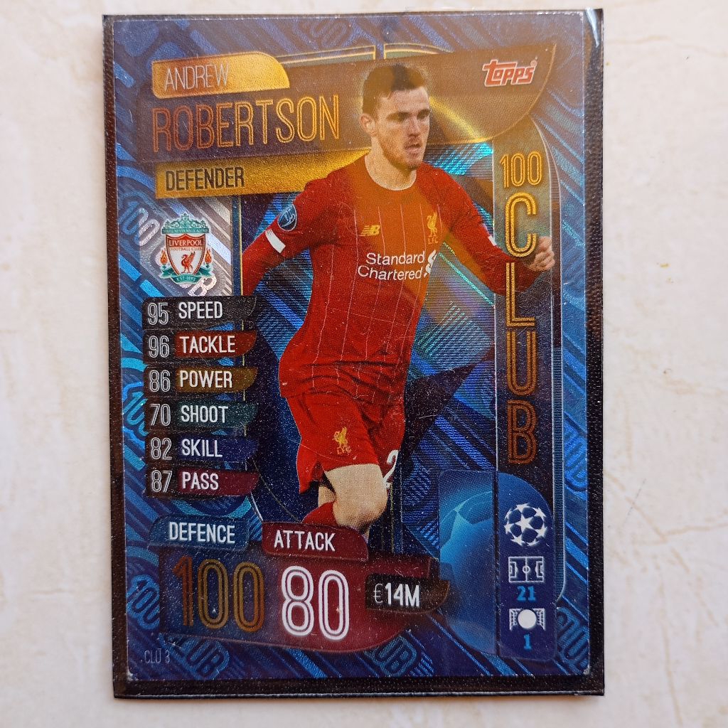 Kartu Match Attax Extra 19/20 Hundred Club Andrew Robertson