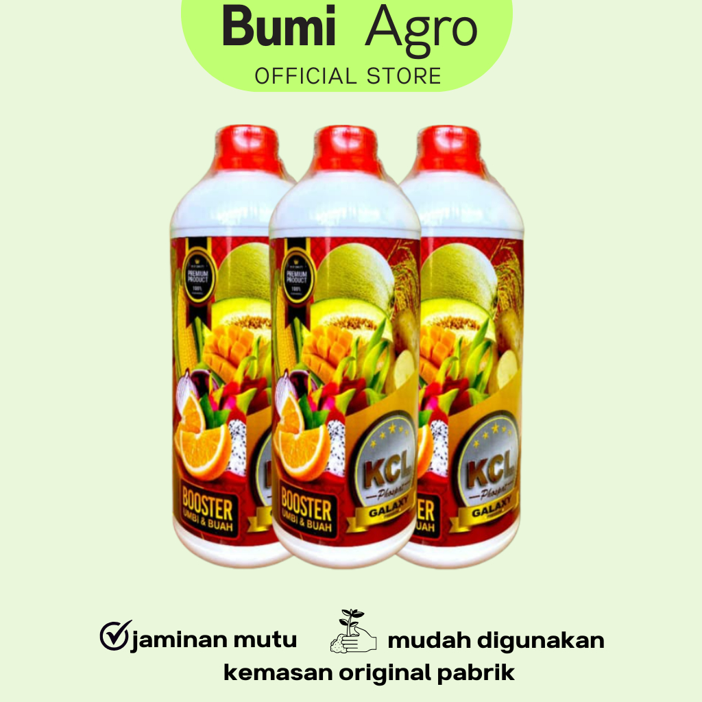 Pupuk 1 Liter Nutrisi KCL PHOSPAT 45% galaxy Boster Umbi & Buah Bawang Jagung Padi Cabe Durian