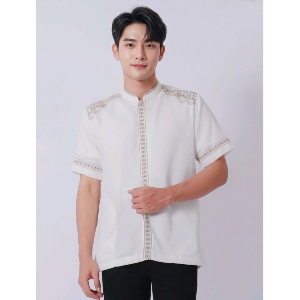 baju kemeja koko lengan pendek,koko katun, koko terbaru 2026,koko bahan katun