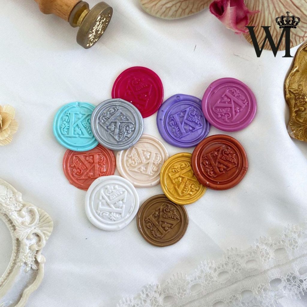 Huruf K - READY STOCK Seal Wax Stamp Wax Seal Alphabet Instant Wax Seal Stamp Undangan TERMURAH