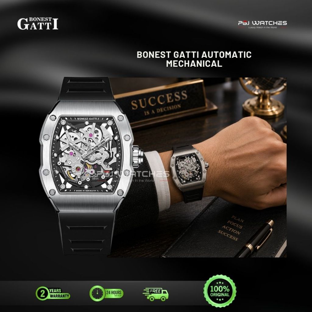BONEST GATTI Automatic Mechanical Watch Citizen Movement Luminous Barrel Men's Watch - BG9905-A