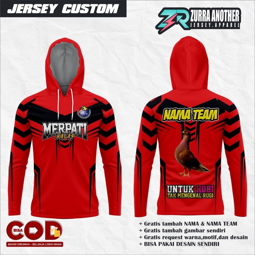 Jersey merpati/Jersey merpati custom/Jersey merpati full printing/Jersey merpati bebas request desai